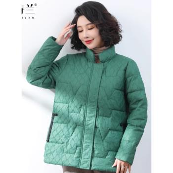 加肥加大洋氣短款襖子外套羽絨服