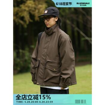 暴走藍鯨冬季翻領皮衣女寬松休閑加厚保暖防風大口袋百搭工裝外套