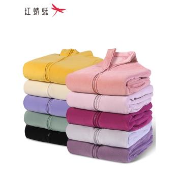 紅蜻蜓戶外搖粒絨外套女秋冬加絨保暖女士立領開衫衛衣內膽抓絨衣