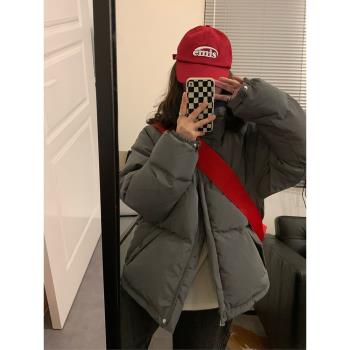 短款羽絨服棉服女設計感小眾麵包服外套冬季加厚小個子2024年新款