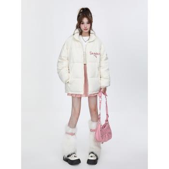 棉服女2025年新款秋冬加厚東北大棉襖夾棉羽絨麵包服晉江棉衣外套