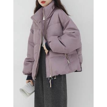 短款羽絨棉服女款ins潮設計感小眾秋冬季加厚外套2024年新款棉衣