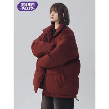 森馬集團棉致羽絨棉服女2024年新款冬季麵包服小個子立領棉衣外套