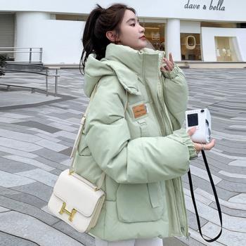 秋冬季百搭oversize麵包服棉衣女加厚保暖休閑羽絨服連帽上衣外套