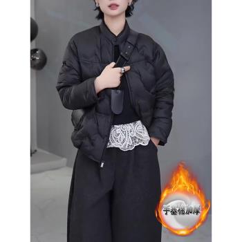 氣質棉服女士2024年新款冬季設計感立領保暖輕薄棉衣外套立領上衣