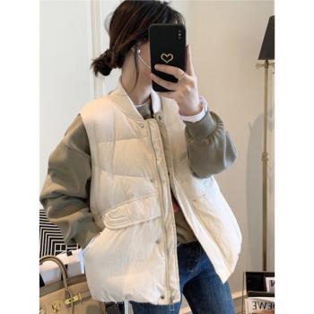 歐貨秋冬季寬松背心坎肩羽絨馬甲