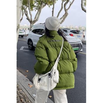 情侶字母印花外套oversize羽絨