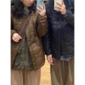 試衣間復古圓領輕量保暖羽絨服