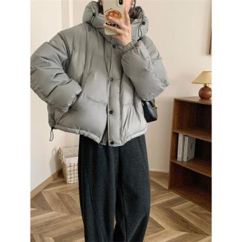 秋冬韓版連帽短款簡約百搭羽絨服