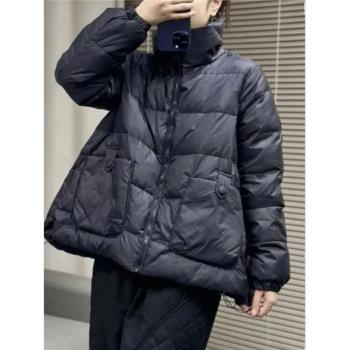 2024秋冬裝新款時尚小個子羽絨棉服大碼女裝百搭減齡保暖棉衣外套