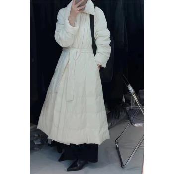 JUJODIE ANN&異形 茱安安 冬季氣質翻領收腰顯瘦中長款羽絨服外套