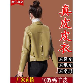 海寧國際休閑高階短款真皮皮衣