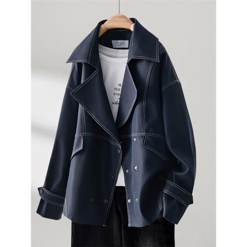 IHIMI薄款爆款風衣女士2025秋裝新款上衣小個子夾克外套女春秋款