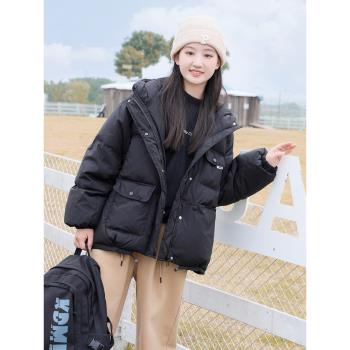 少女羽絨服2024新款高中生冬裝初中學生冬季大童加厚外套小個子潮