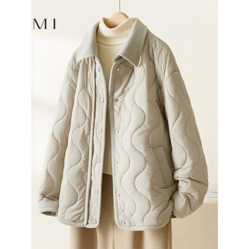 IHIMI海謐春秋短款棉服外套女2025秋季新款爆款小個子媽媽棉衣