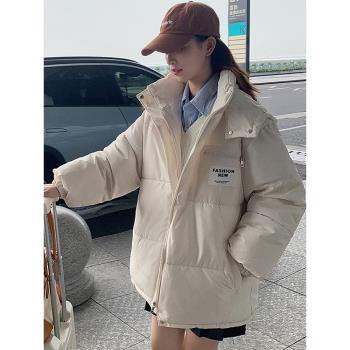時尚中長款寬松學生外套羽絨棉服