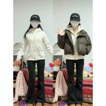 雙面搖粒絨厚外套女秋冬加絨加厚修身衛衣珊瑚絨校服內搭神器冬季
