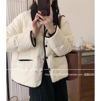 Tach Coco法式襯衫領輕薄羽絨服