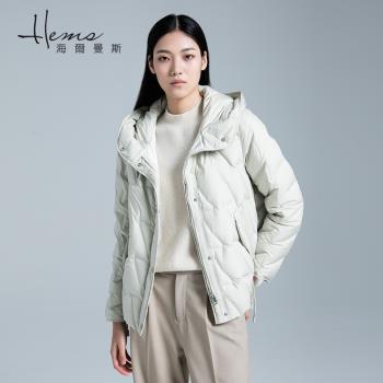 海爾曼斯冬季連帽修身短款羽絨服