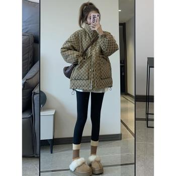 小個子白鴨絨羽絨服女冬季2025新款高階感炸街立領麵包服保暖外套