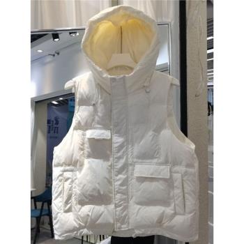 連帽歐貨爆款羽絨服馬甲背心坎肩