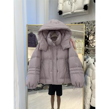 短款連帽韓版寬松保暖外套羽絨服