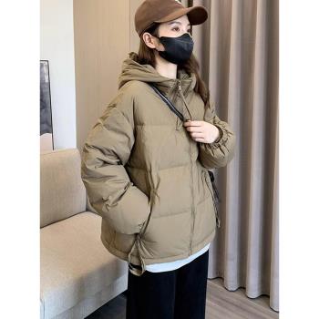 輕薄羽絨服女2024年新款秋冬季洋氣短款小個子麵包派克服棉衣外套