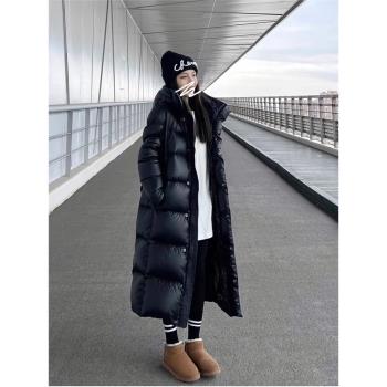 黑金大牌過膝情侶外套羽絨棉服