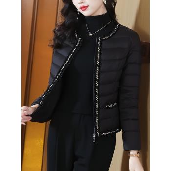 短款羽絨服女上衣白鴨絨外套保暖輕薄款秋冬裝小香風時尚棉服歐貨