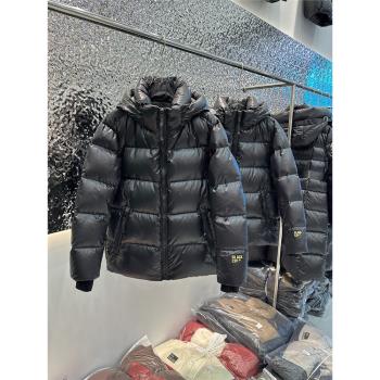 黑金五格短款情侶男女百搭羽絨服