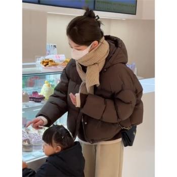 短款女冬季加厚外套連帽羽絨服