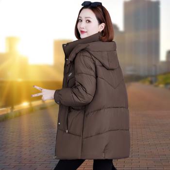 中長款羽絨棉衣棉服女士冬季2024年新款爆款中年媽媽加厚棉襖外套