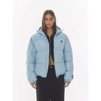 韓國restandrecreation24秋冬新款麵包服外套RR連帽白鴨絨羽絨服