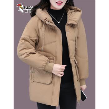 啄木鳥洋氣新款流行羽絨棉服女韓版寬松加厚大口袋設計感休閑外套