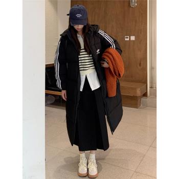 中長款寬松ins外套連帽羽絨服