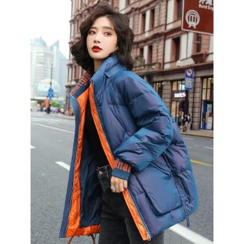 中長款小個子亮面高階外套羽絨服