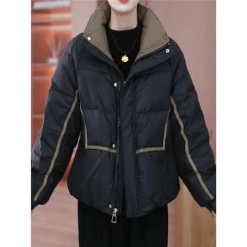 嘉興平湖羽絨服女2024新款冬季九江品牌今年流行爆款小個子短外套