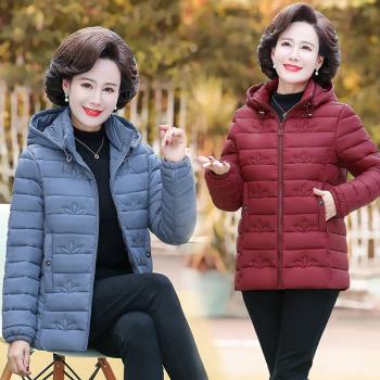 輕薄短外套洋氣連帽羽絨40歲棉衣