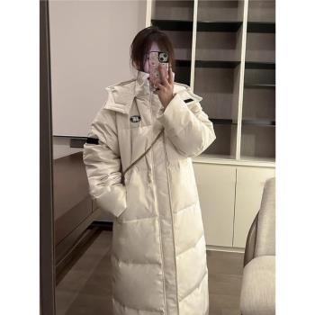 羽絨棉服中長款女冬季2024年新款學生寬松顯瘦保暖加厚棉襖外套