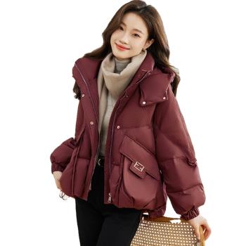 今年流行的羽絨服女短款冬季2024新款時尚小個子媽媽洋氣小款外套