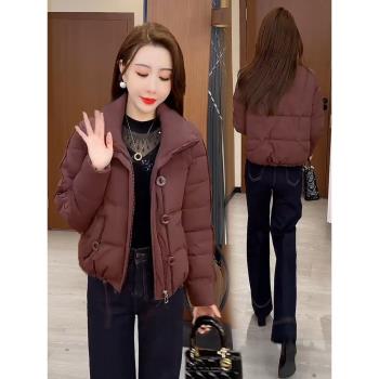 時尚短款羽絨棉服女冬季新款洋氣顯瘦保暖立領棉衣百搭小棉襖外套