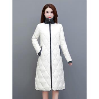 聖羽博雅媽媽冬裝羽絨棉服女中年中長款修身棉衣外套新款
