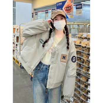 2024年秋冬季新款情侶夾克棉服飛行服棉衣韓版學生棒球服女外套潮