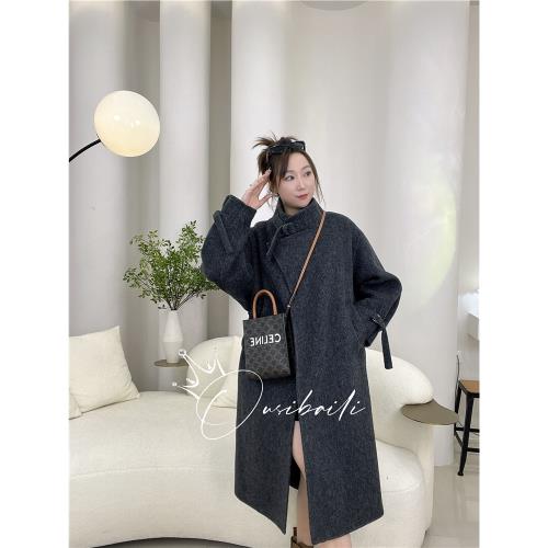 Chien 本命大衣綿羊毛駱駝絨小個子高級感雙面呢長款外套女