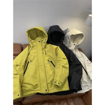2024秋冬新款派克羽絨服外套白鴨絨時尚寬松休閑沖鋒衣上衣