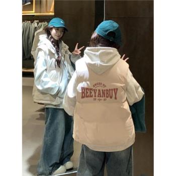 羽絨棉衣馬甲女款2025新款秋冬背心坎肩外穿冬季疊穿白色棉服外套