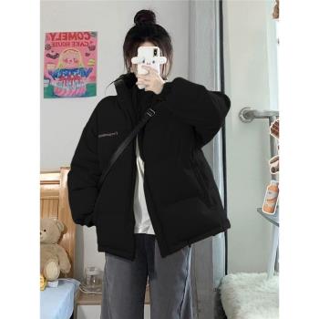 冬季穿搭加厚棉服外套女新款棉襖oversize韓版寬松麵包服小眾棉衣