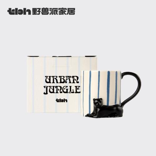 (免運)tbh野獸派家居都市野獸黑豹陶瓷馬克杯咖啡杯辦公室喝水杯子禮物