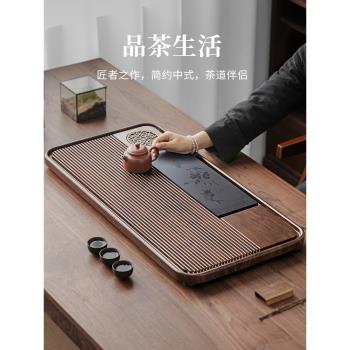 (免運)唐豐電木款茶盤2025新款家用實木茶臺幹泡臺輕奢現代高級感排水式