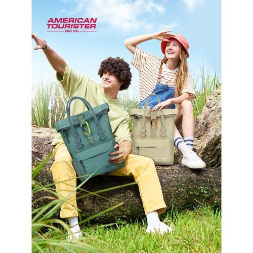 (免運)美旅25年春夏休閑雙肩包男運動通勤旅行背包大容量學生書包24G